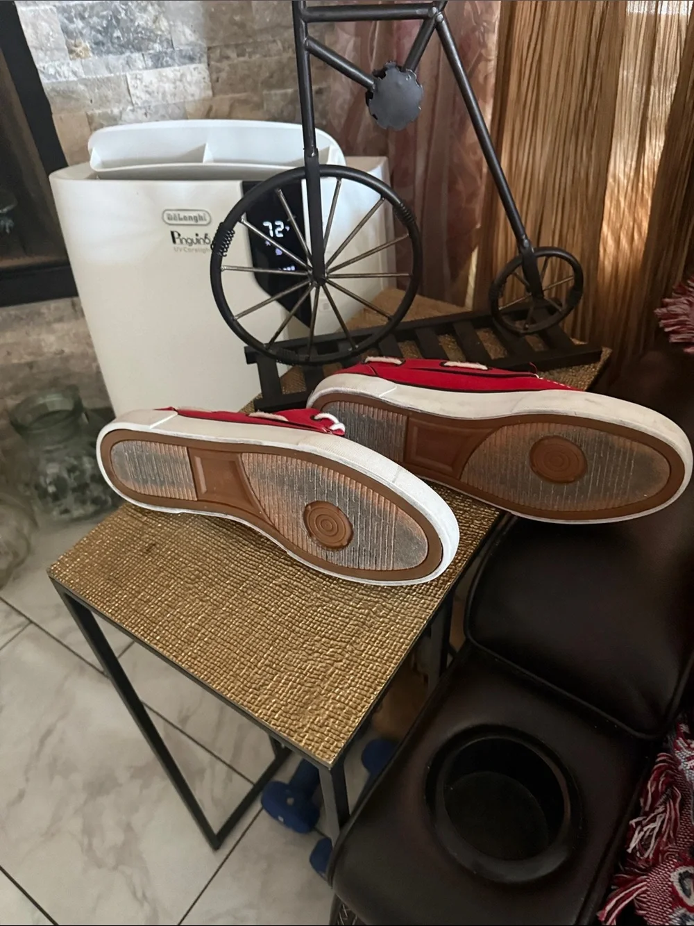 Polo by Ralph Lauren Red Canvas Boat Shoes with White Laces